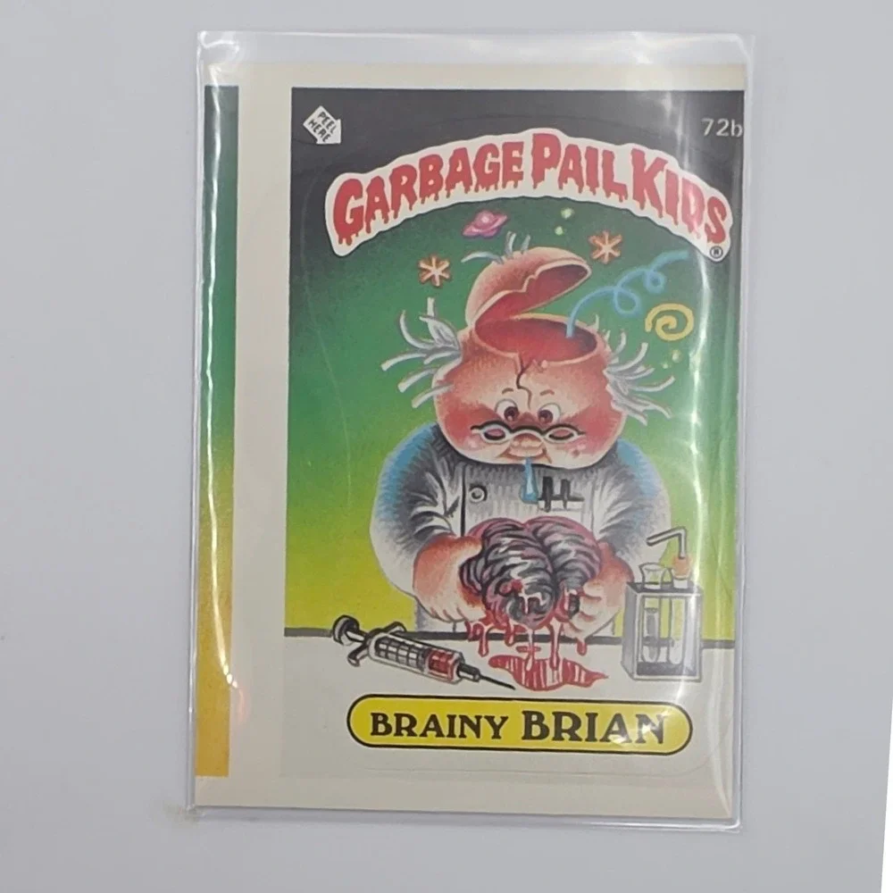 Topps Garbage Pail Kids OS2 Brainy Brian Fair 72b Error Card Miscut